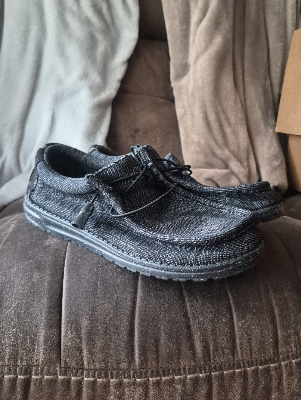 Hey Dude Men's Wally Stretch Midnight Bunker Size 9 New Without Box